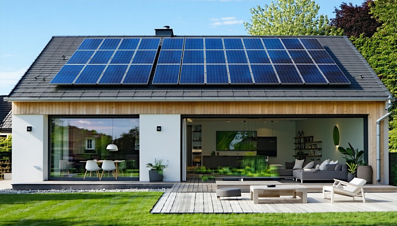 Radiant floor heating provides natural even warmth from the ground up for optimal comfort Controlled ventilation ensures a continuous flow of fresh air without drafts maintaining a healthy environment yearround Photovoltaic panels allow the home to g